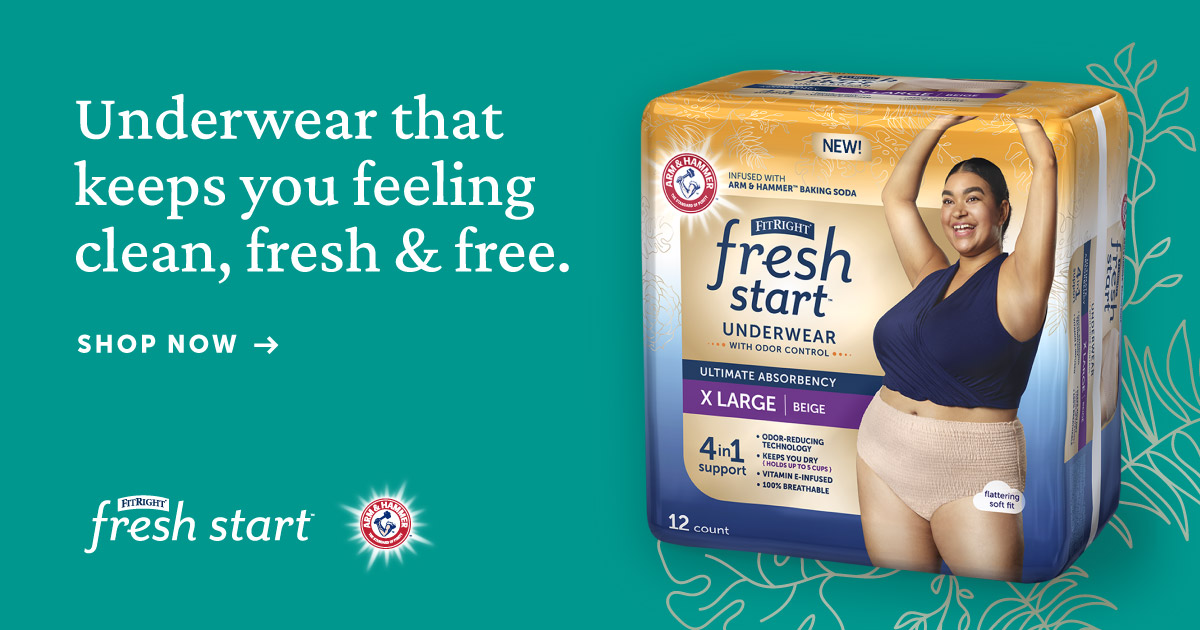 FitRight Fresh Start Incontinence Underwear for Women, Ultimate Absorbency,  Large, Blue, 12 ct 